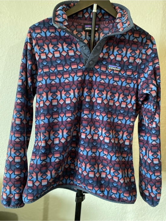 Patagonia Tops - Patagonia Pullover Loose Snap Placket Polyester Fleece Geometric Outdoors Small